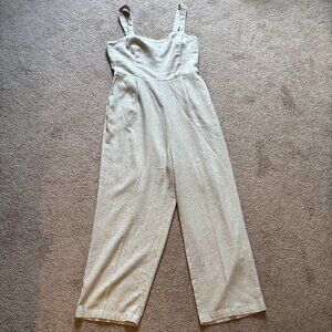 NWT Old Navy Beige Linen Blend Jumpsuit L